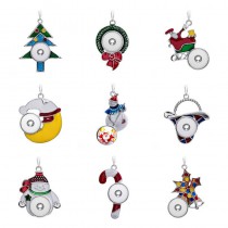 button santa claus pendants for sublimation christmas pendant jewelry for hot transfer printing not include necklace