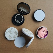 New sublimation blank universal mobile phone holder bracket customized blank mirror Ring button for iPhone for Sumsung