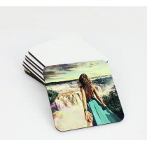 sublimation mdf  blank sqaure coaster with cork