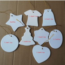 sublimation christmas ceramics ornament two sided printing