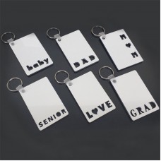 blank sublimation mom dad love baby grad  MDF key chain dye sublimation keychains personality gift wholesales