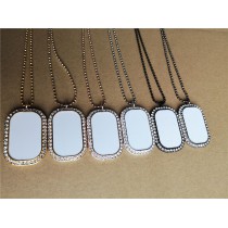 sublimation zircon necklace pendant