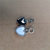 sublimation blank heart  charms hot tranfer printing consumable