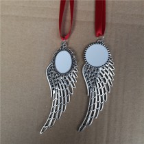 sublimation feather christmas ornament