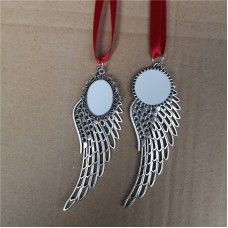 sublimation feather christmas ornament