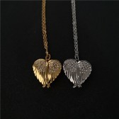 sublimation wings zircon locket necklace pendant for women  neckl