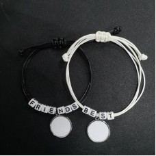 sublimation blank rope best friends bracelets
