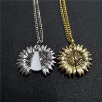 sublimation sunflower locket necklace pendant and keychains