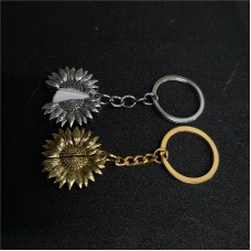 sublimation sunflower locket necklace pendant and keychains