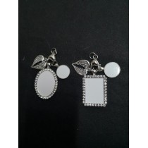 sublimation blank Wedding Photo Bouquet memory charms with zircon