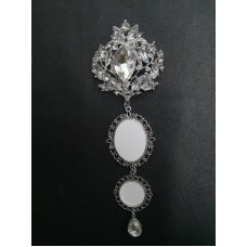 sublimation blank Wedding Photo Bouquet memory zircon memory big pins brooches  hot transfer printing custom blank consumables