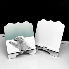 Sublimation MDF mobile big holder wooden cellphone stand for phone pad