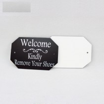 sublimation blank mdf  door hanger sign board Wall Plaques