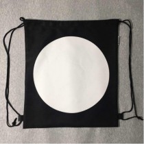 sublimation  panel white canvas Drawstring Bag