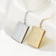 sublimation cross  locket necklace pendant for women  necklaces pendants for hot transfer printing blank gifts 