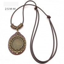 sublimation pu leather necklaces pendants