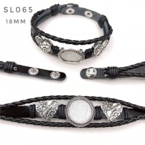 sublimation blank  pu leather  bracelets  bangles with fastener-B001part