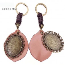 sublimation blank pu leather keychains keychain