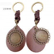 sublimation blank pu leather keychains keychain