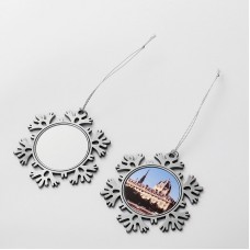 sublimation metal snowflake christmas ornament 