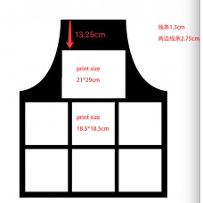 sublimation blank 15panel, 4panel, 5panel,7panel,8 panel  aprons