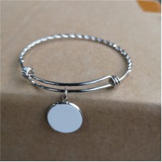 sublimation blank stainless steel  push pull bracelet  bracelets  bangle