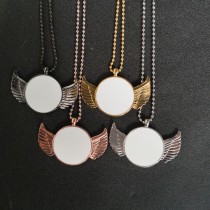 sublimation small wings  necklace pendant