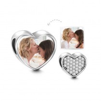 sublimation blank heart  charms back with zircon