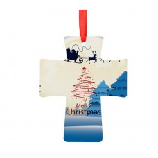 sublimation christmas  mdf  cross ornament two sided printing