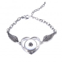 sublimation wings button bracelets for women with zircon