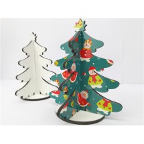 sublimation christmas tree mdf  ornament two sided printing 