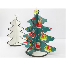 sublimation christmas tree mdf  ornament two sided printing 