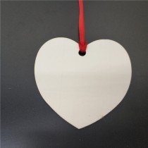 sublimation christmas heart mdf  ornament two sided printing
