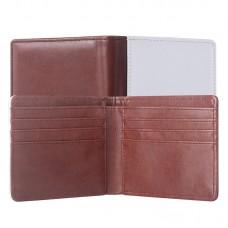 sublimation blank men wallet- black and brown