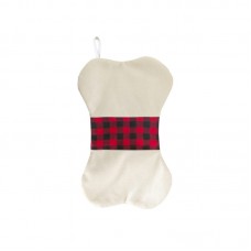 sublimation christmas linen dog bones Christmas stocking