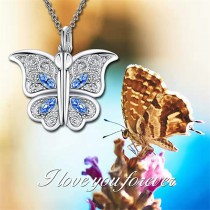 sublimation blank butterfly  locket necklaces pendants
