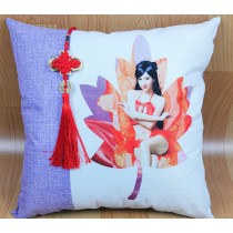 sublimation blank linen tassel  pillow cases case