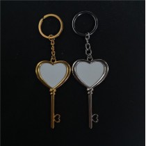 sublimation blank big heart  keychains key ring