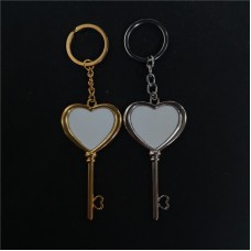 sublimation blank big heart  keychains key ring