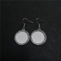 sublimation blank  dangle earrings with zircon