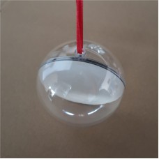 sublimation christmas  MDF clear plastic big  ball ornament two sided printing  blank hot transfer printing diy custom consumables