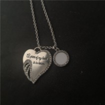 sublimation  heart love necklaces pendants