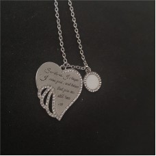 sublimation  heart love necklaces pendants