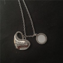 sublimation  heart love necklaces pendants