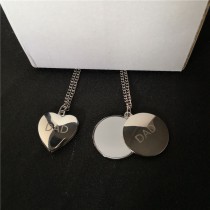 sublimation blank DAD MOM  love heart necklaces pendants