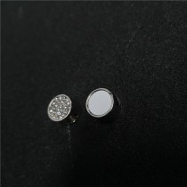 sublimation blank round charms back with zircon hot tranfer printing consumable