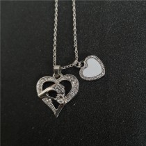 sublimation heart necklaces pendants