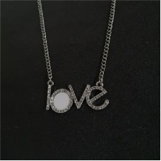 sublimation blank  love  necklaces pendants for Valentine's Day
