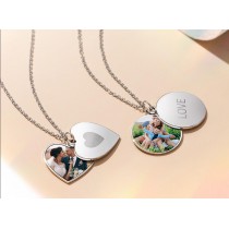 sublimation blank  love heart necklaces pendants for Valentine's Day