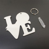 blank sublimation MDF key chain  sublimation keychains personality gift wholesales